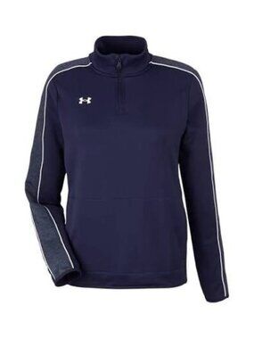 Under Armour Command Warm Up quarter zip Blue womens sz medium 1383274 410 NWT
